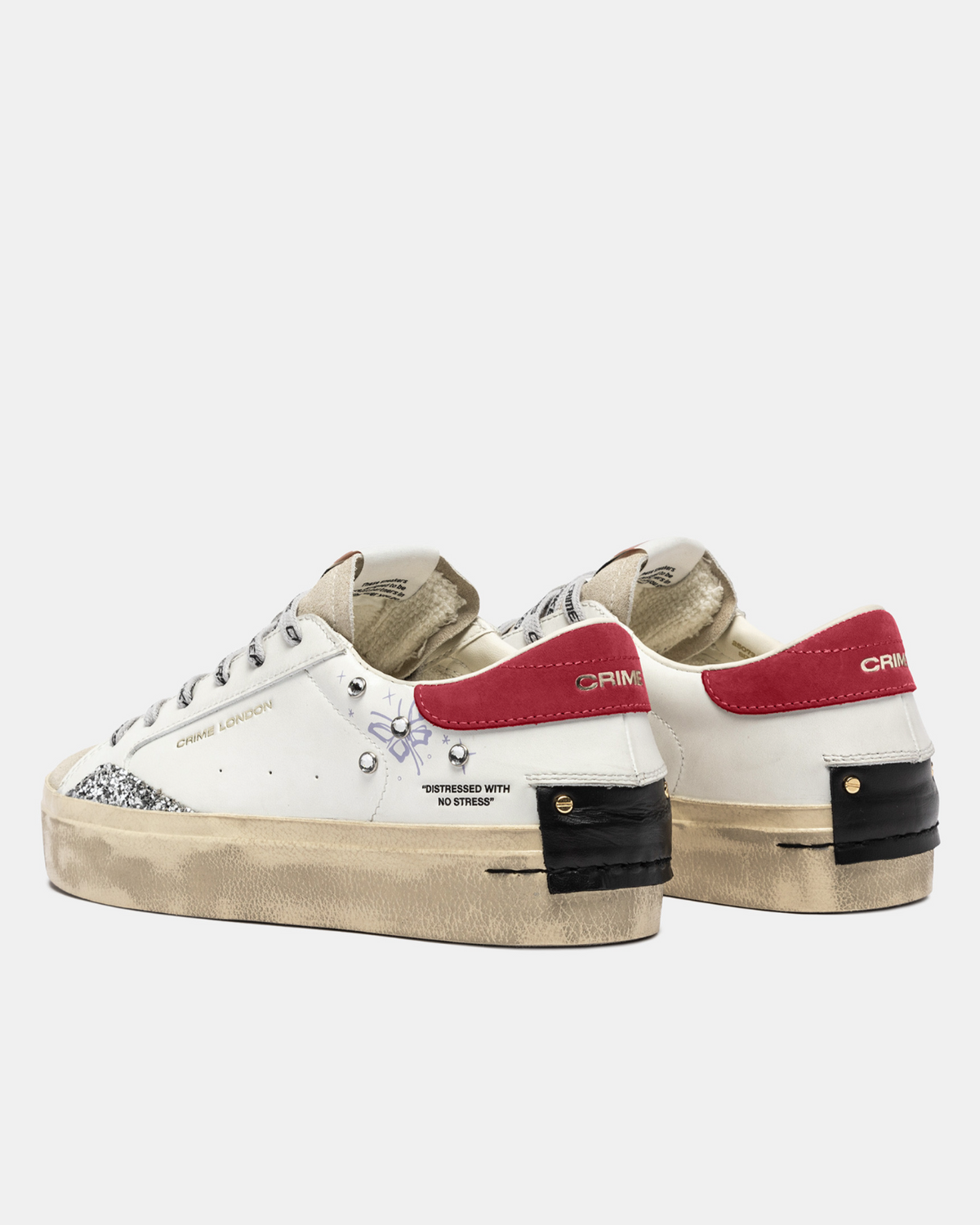 Crime London 25073AA8 Distressed Trainer