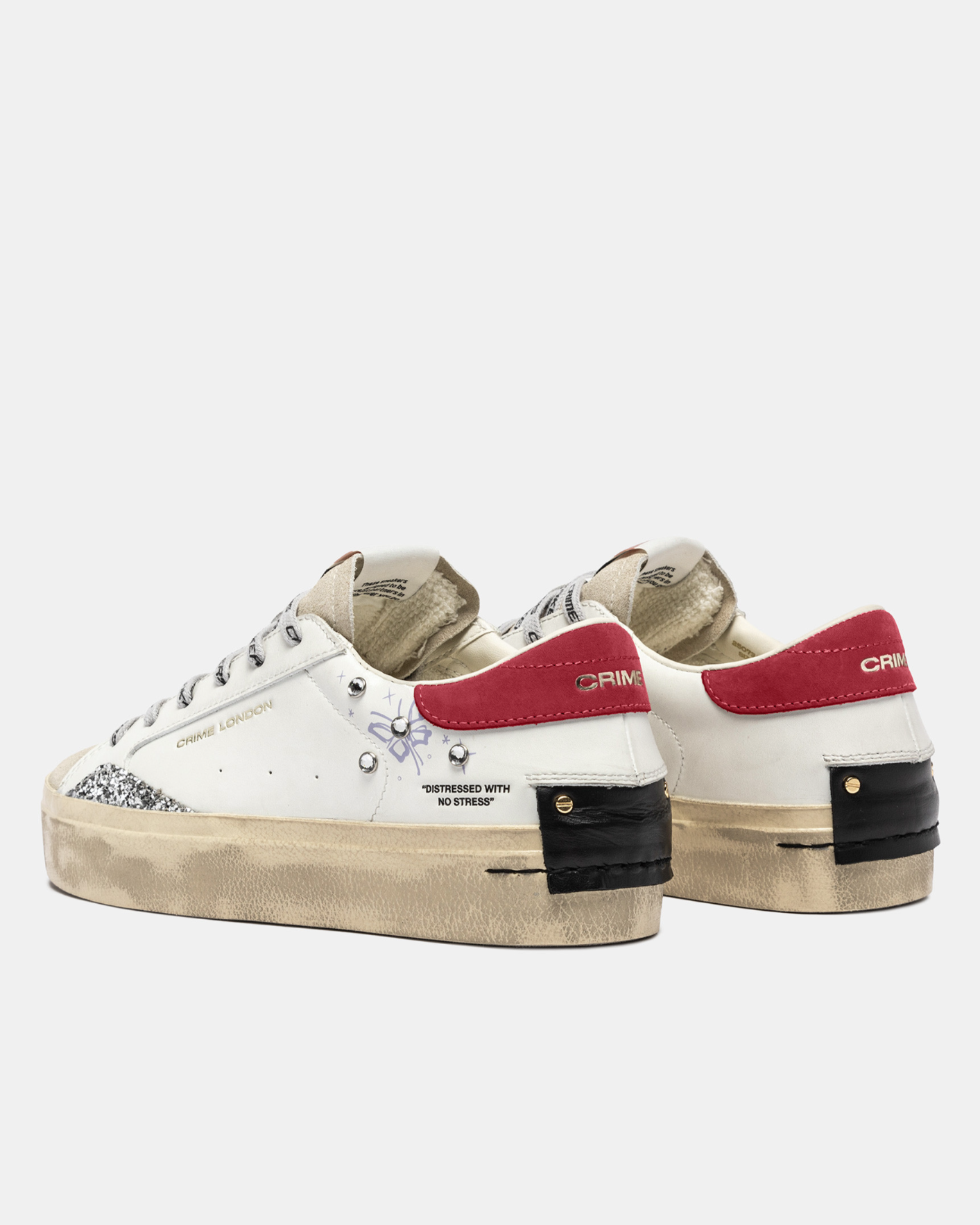 Crime London 25073AA8 Distressed Trainer