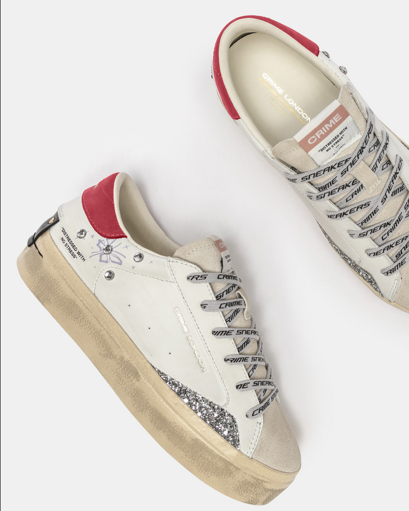 Crime London 25073AA8 Distressed Trainer