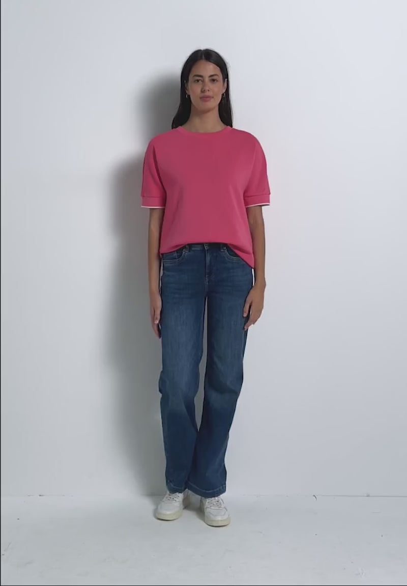 Street One 323881 Silk Look Shirt W.Rib C