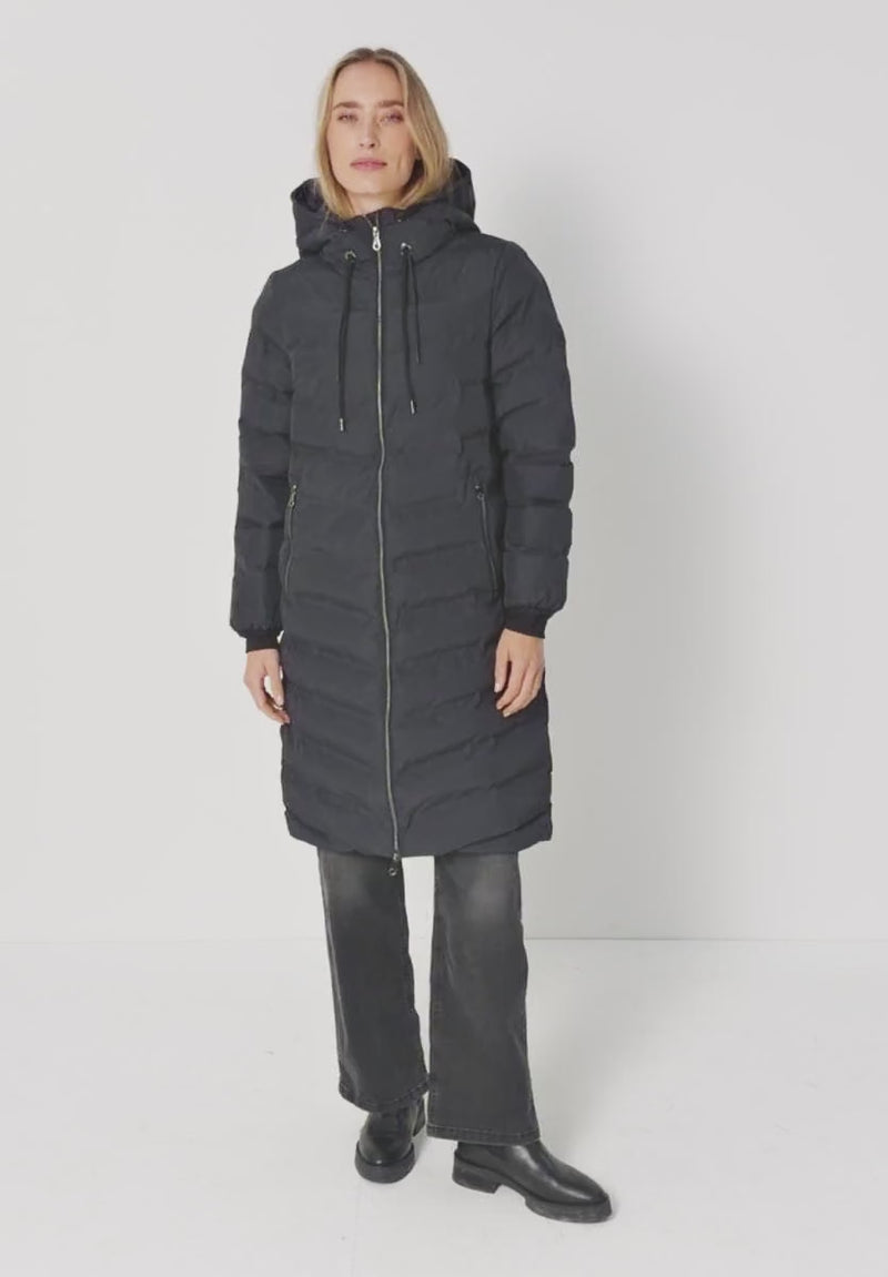 Street One 202126 Lange gepolsterte Jacke mit Kleber