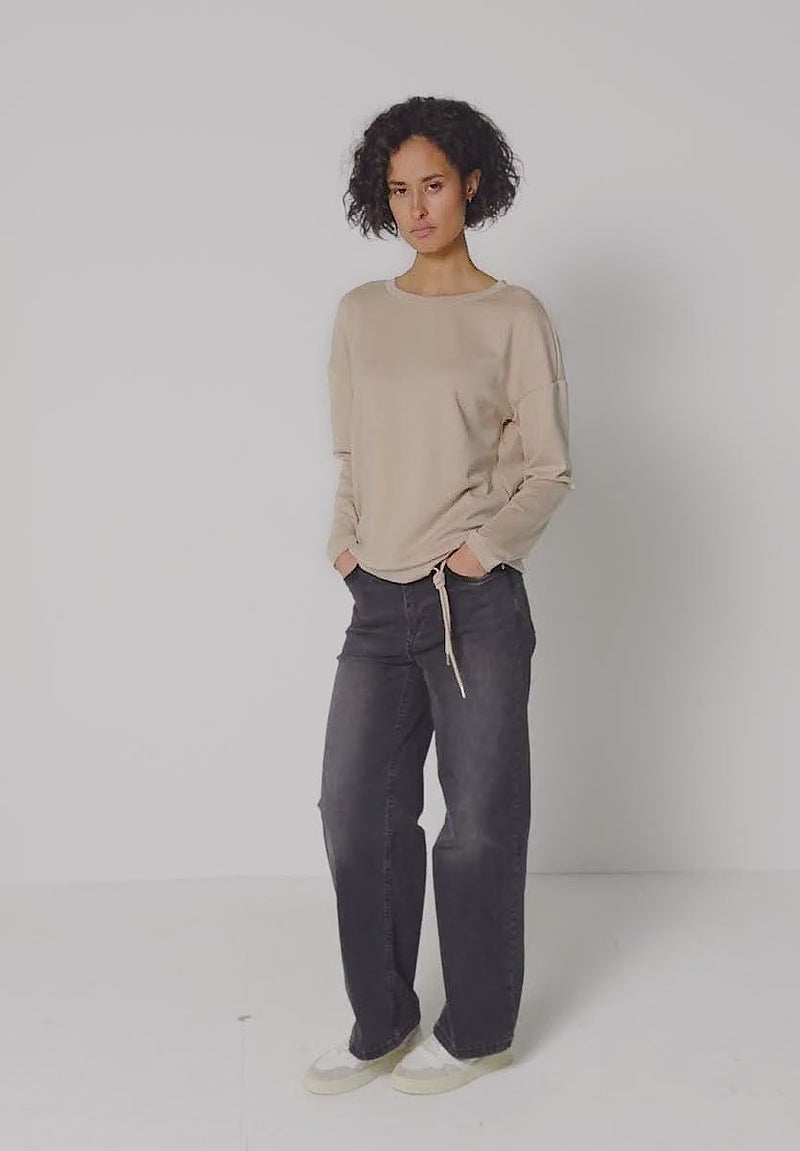 Street One 324173 Silk Look Shirt W.Draw String