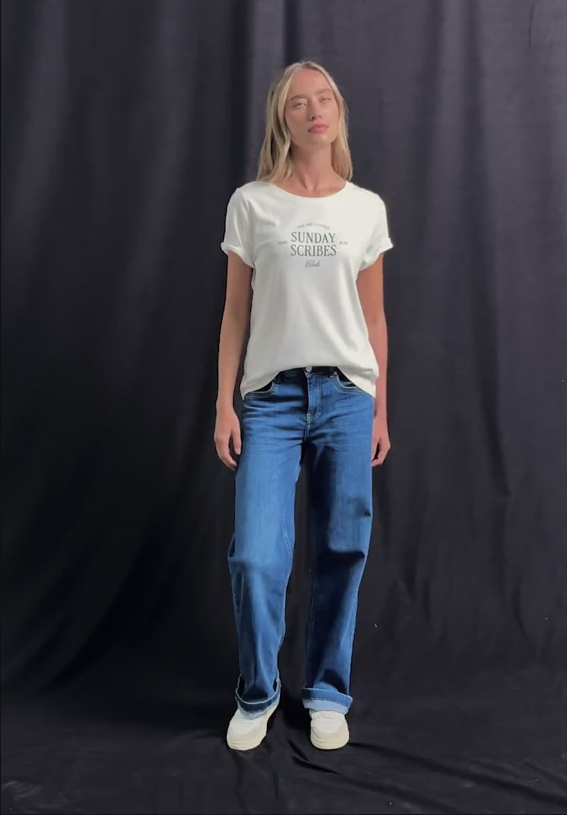 Street One 324042 Interlock Shirt W.Flock Wording