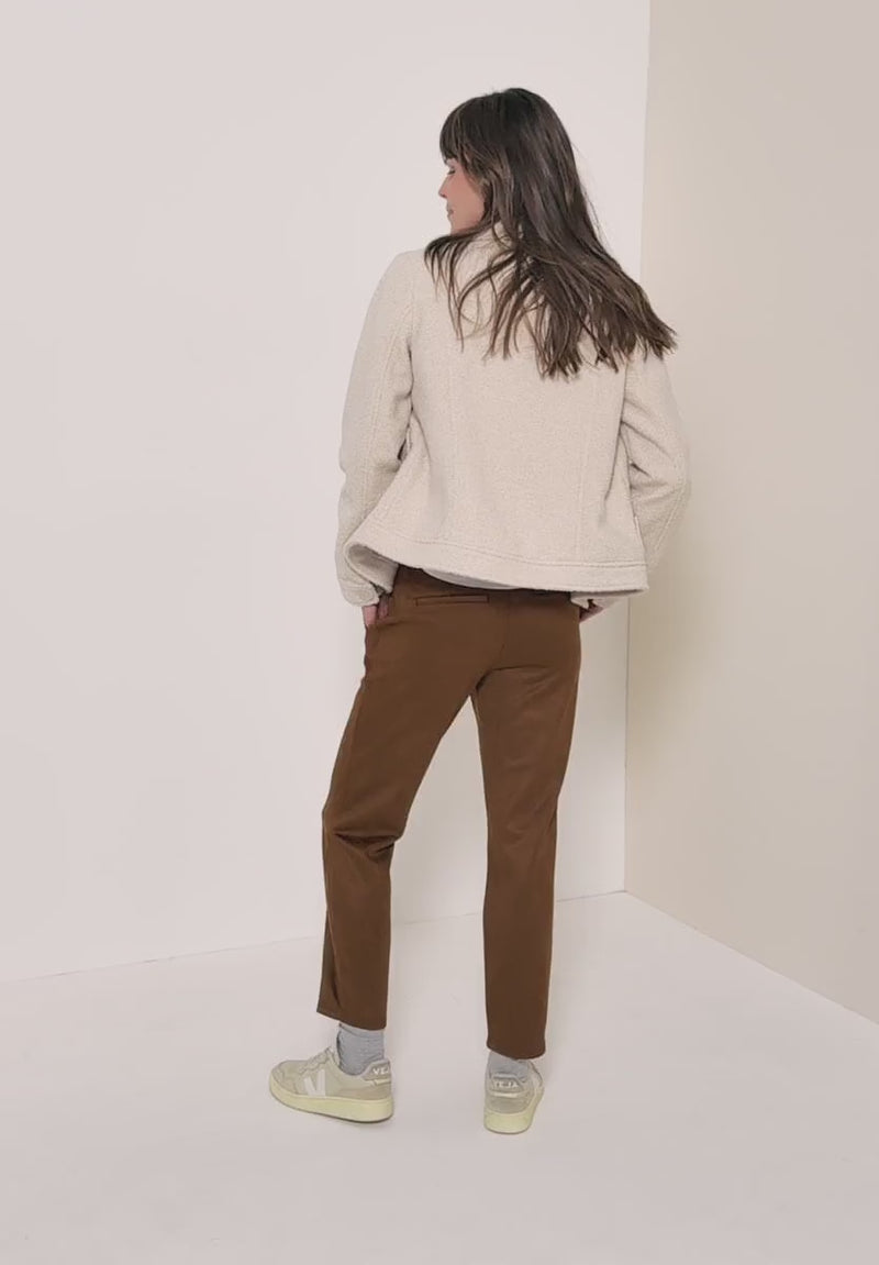 CECIL 380042 Tracey Suede Look Trouser