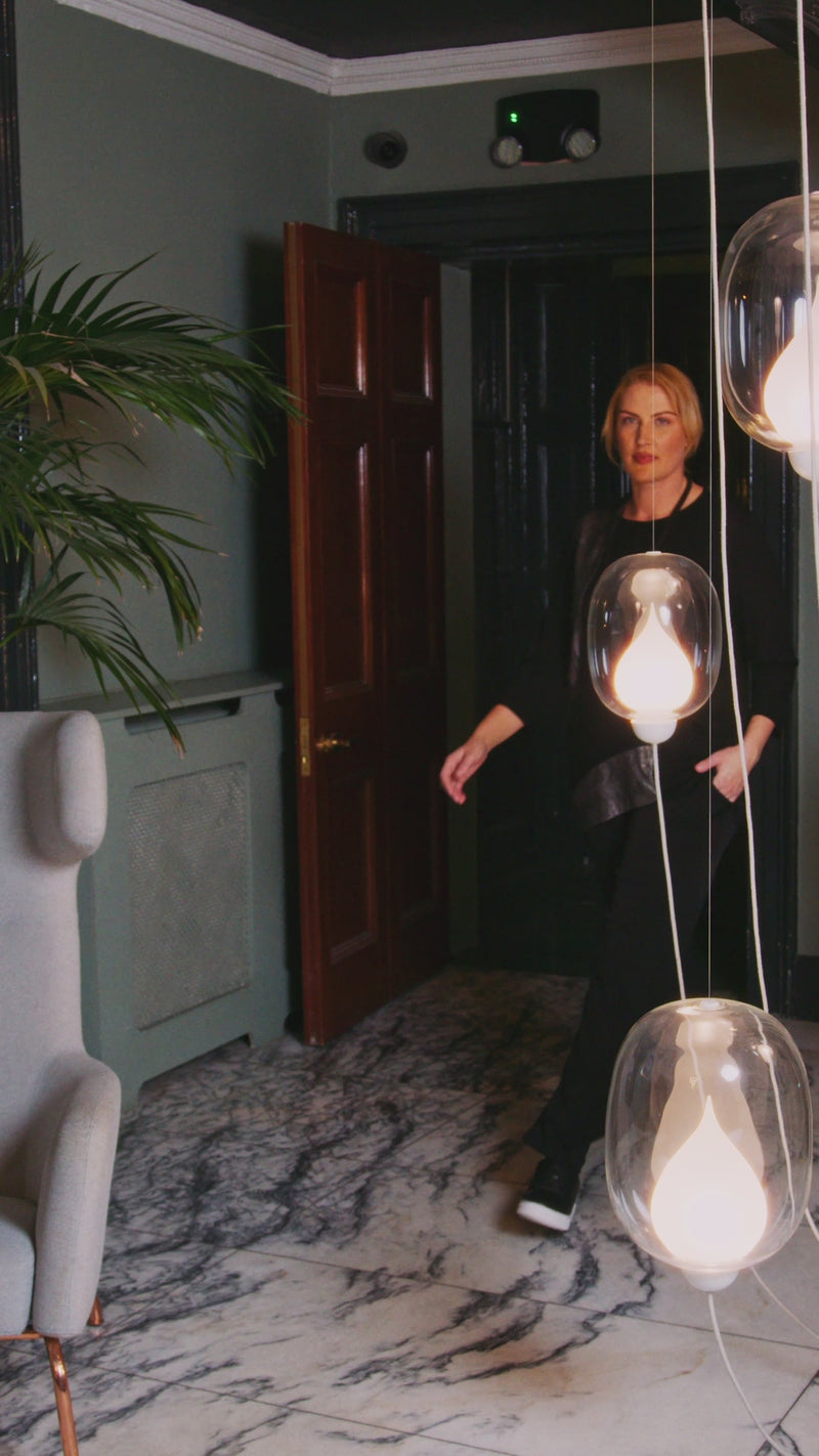 ORA ORW25114 Round neck top with contrast panels and necklace