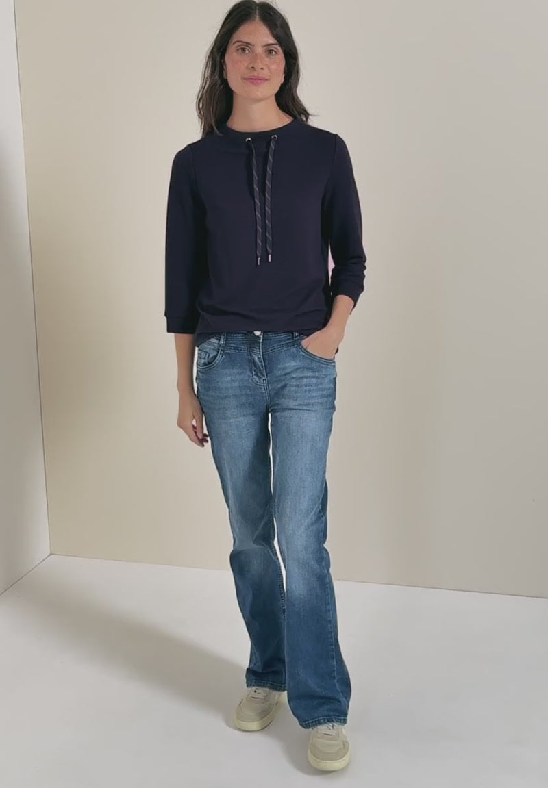 CECIL 324048 Solid Ottoman Funnel Neck