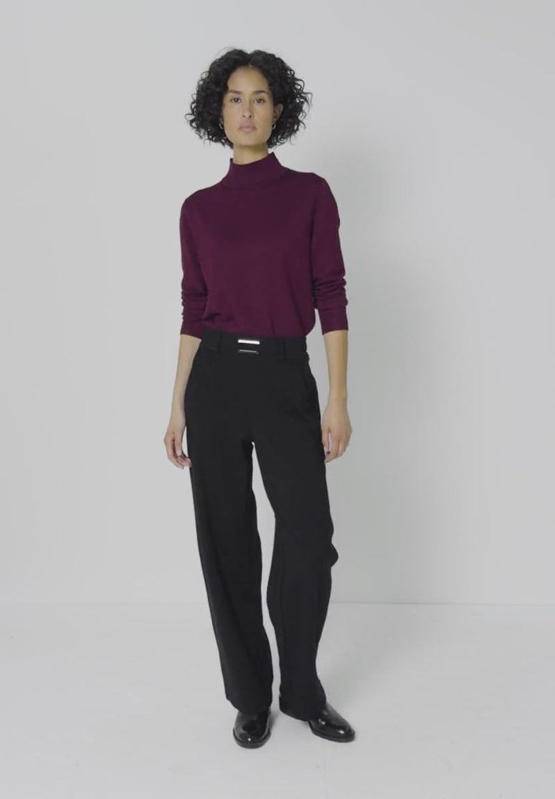 Street One 380087 Buckle Detail Straight Leg