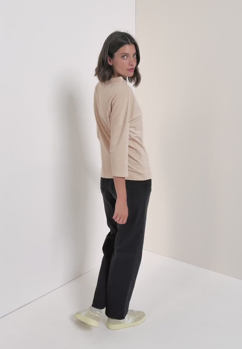 CECIL 324020 Light Terry Button Funnel