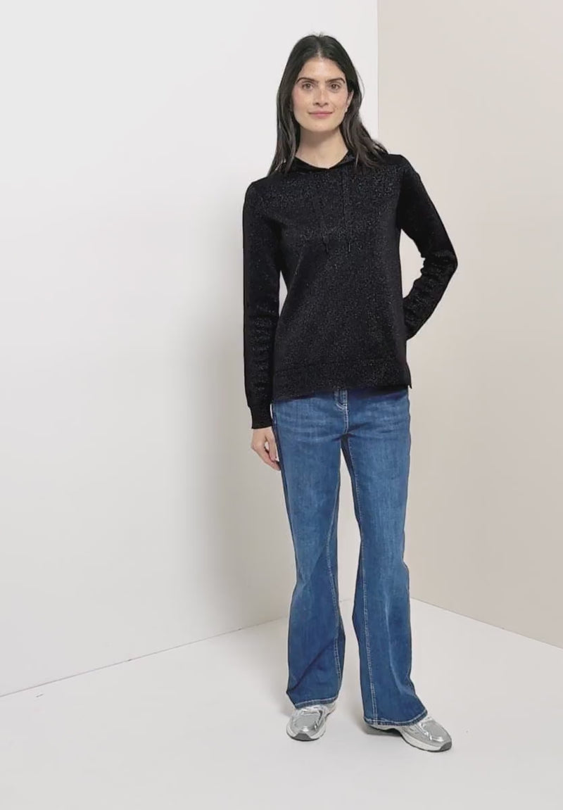 CECIL 303628 Jacquard Lurex Hoody