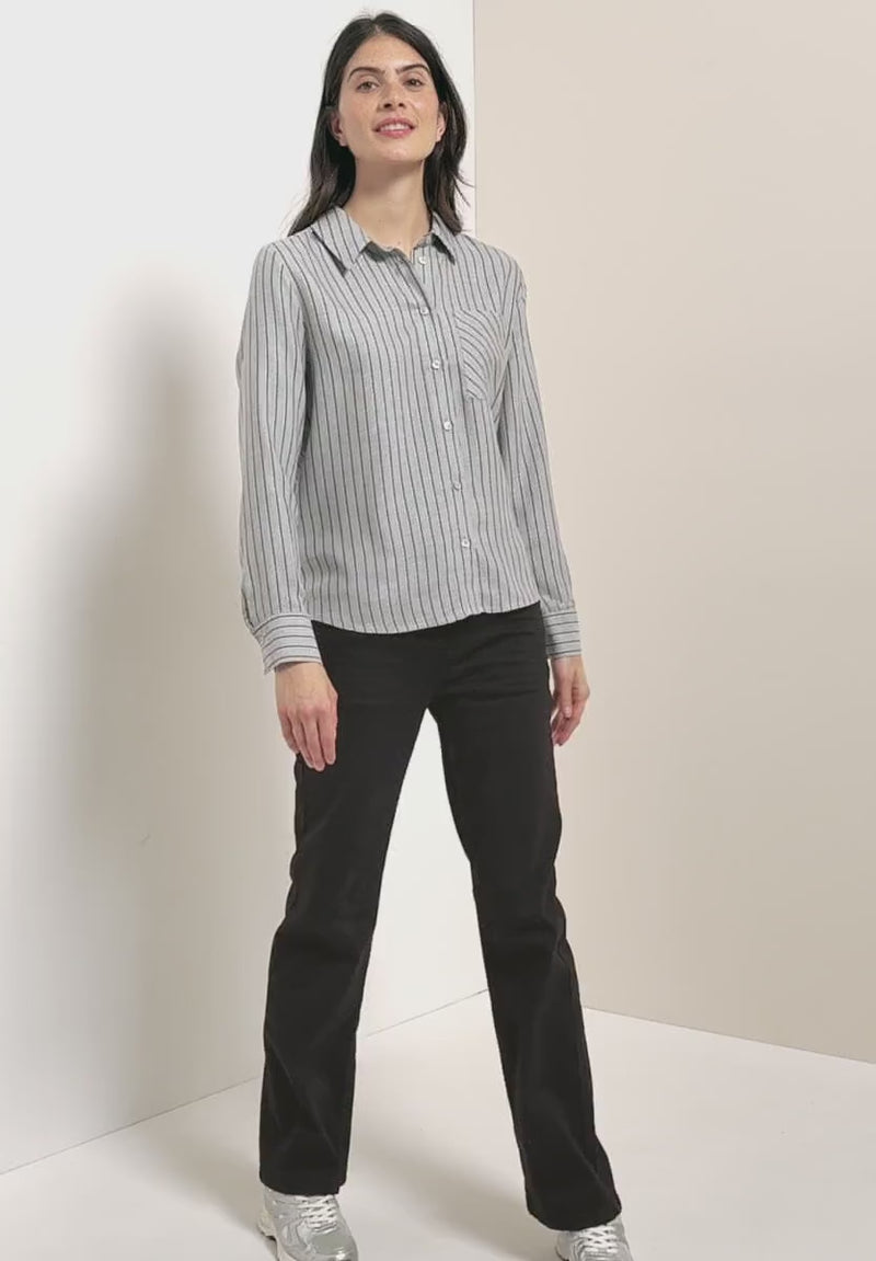 CECIL 346151 Flanell Lurex Stripe Blouse