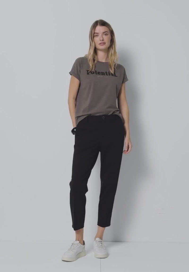 Street One 324043 Soft Shirt With Bouclé Wording