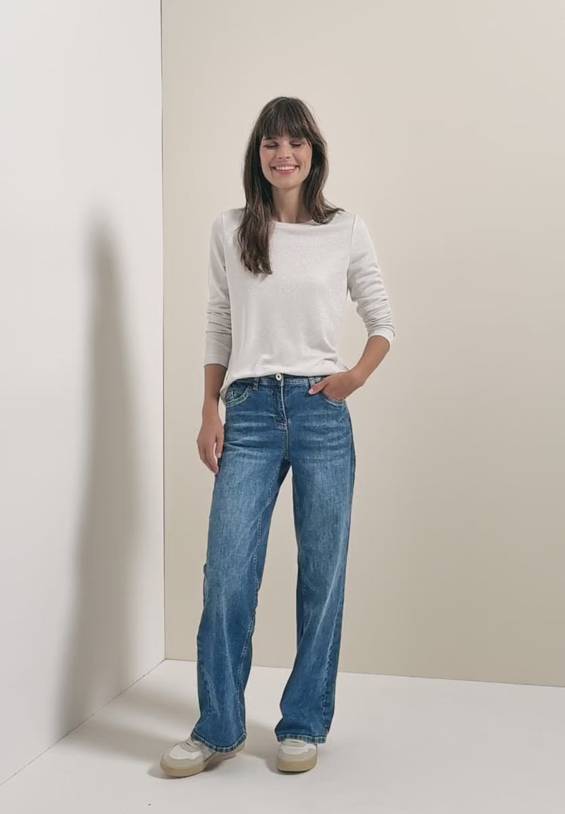 CECIL 323816 Glitter Jersey Top