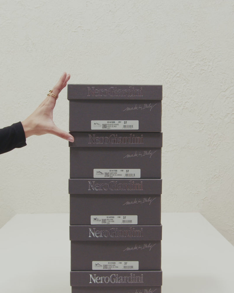 NeroGiardini I514901D Leather and Fabric Platform Ankle Boots