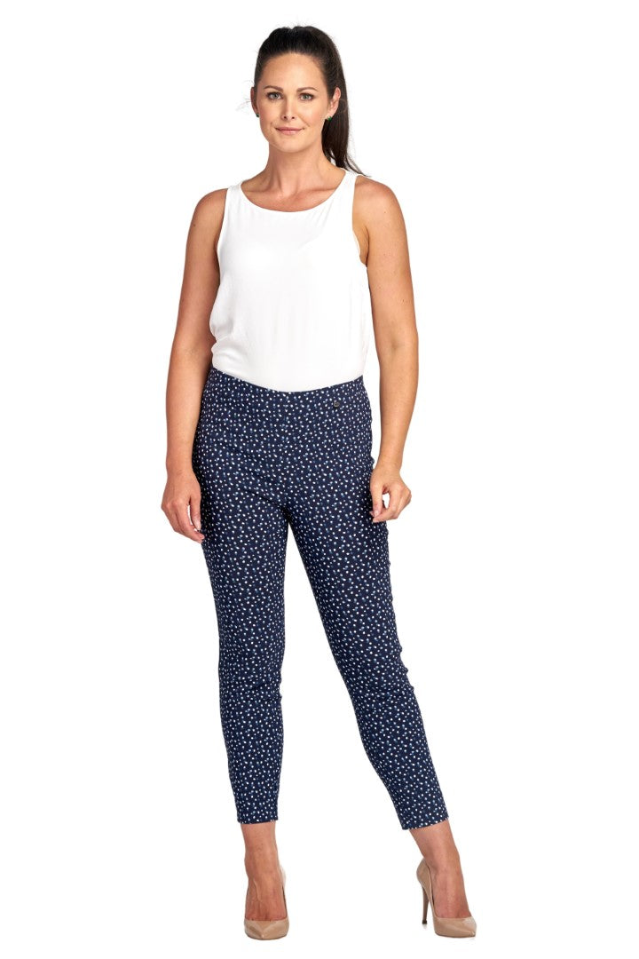 Pinns 302 CT Buttercup Slim Leg Bengaline Ankle Grazer With Back Split