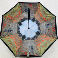 SR-BROLLY-S21 Poppy Field Reverse Opening Umbrella