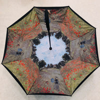 SR-BROLLY-S21 Poppy Field Reverse Opening Umbrella
