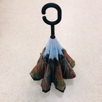 SR-BROLLY-S21 Poppy Field Reverse Opening Umbrella